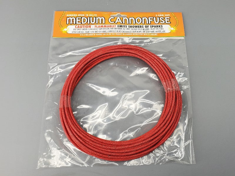 Orange Medium Cannon fuse 18 sec per foot 2.5mm