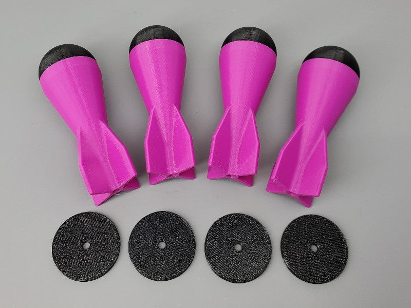 37mm 3D Printed Payload Replica Mortar Rocket W/push Disc - PyroBuild.com