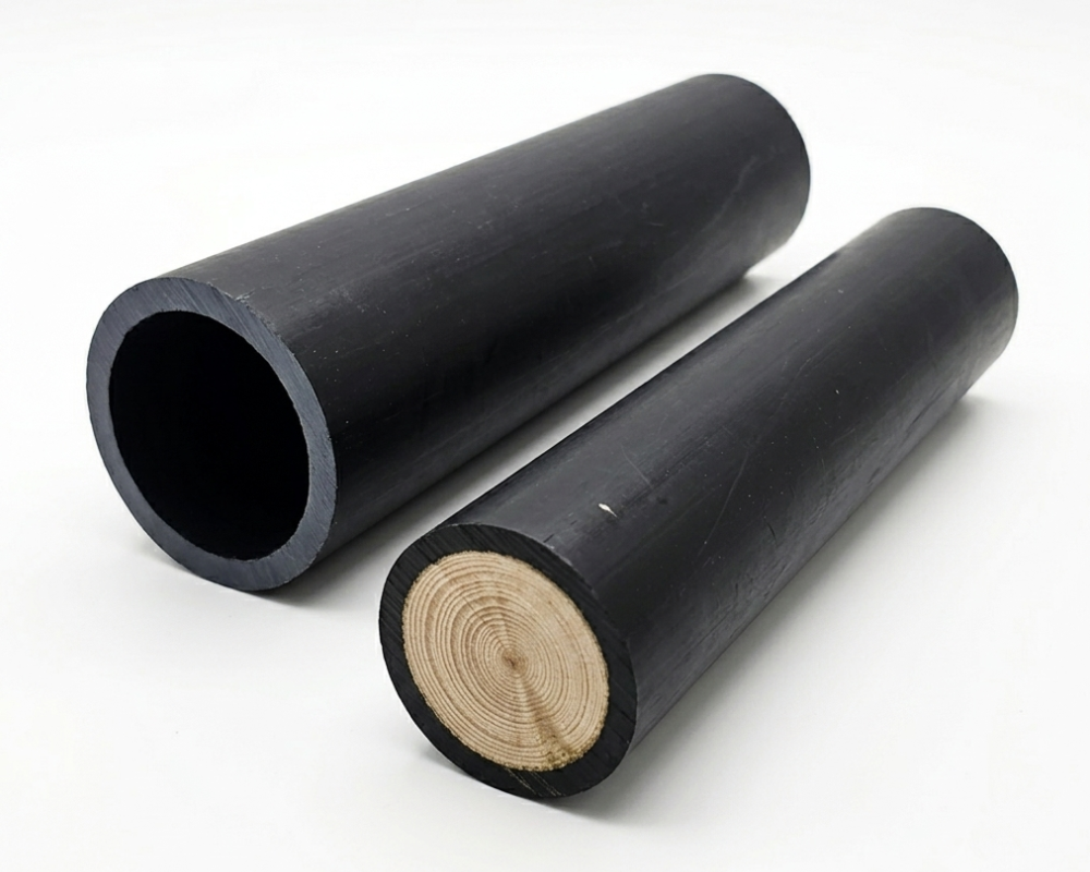 1.91" x 12" Black HDPE Firework Mortar Tube