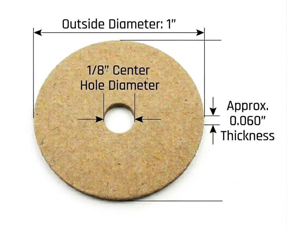 100pc 1" Paper Discs With .125" Hole