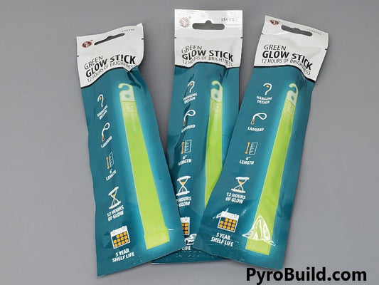 Green Glow Stick 3pc 12 Hour - PyroBuild.com