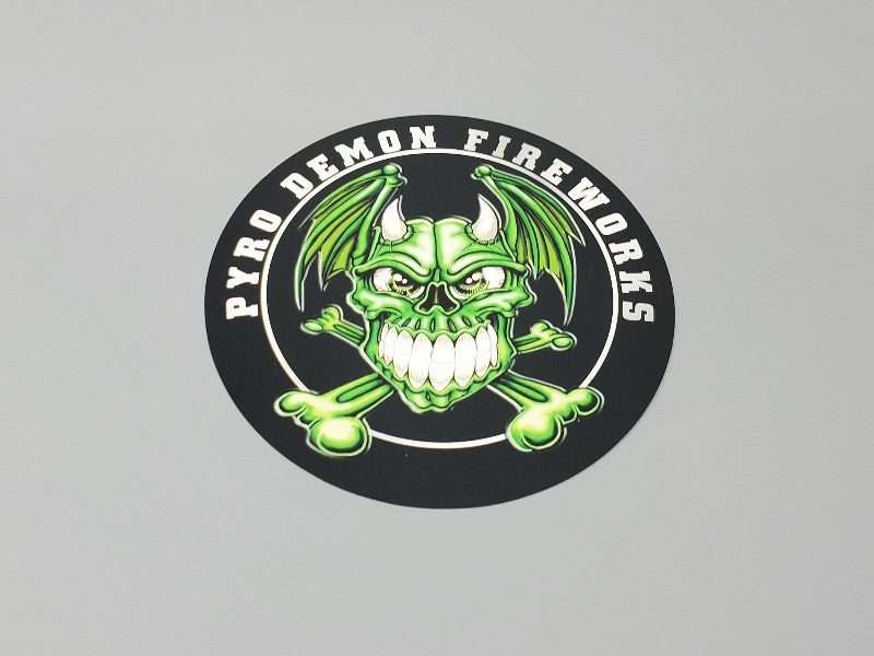 Pyro Demon Fireworks logo Sticker - PyroBuild.com