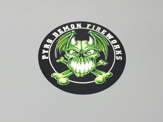 Pyro Demon Fireworks logo Sticker - PyroBuild.com
