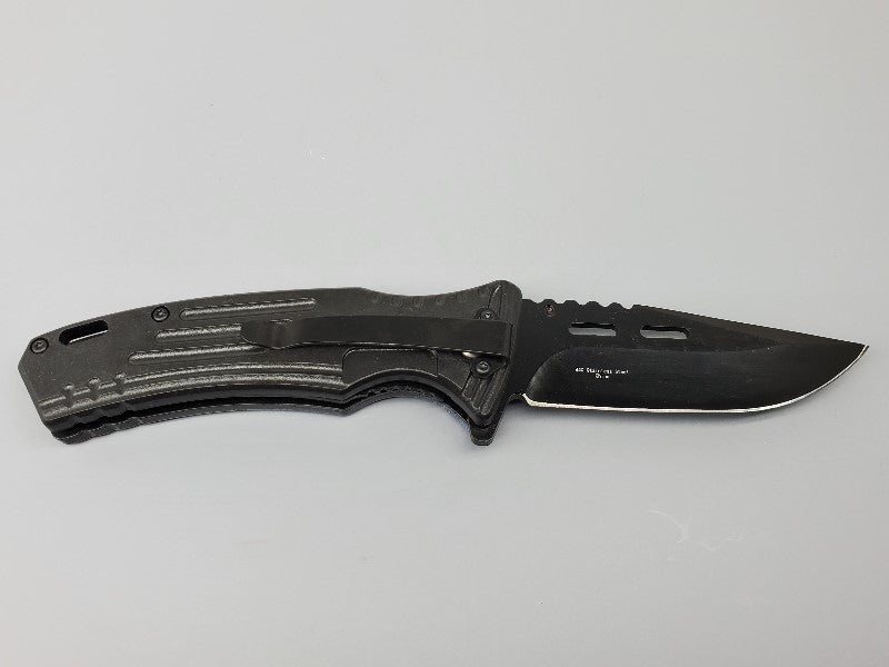 4.75" Spring Assisted Drop Point USA Flag Knife - PyroBuild.com