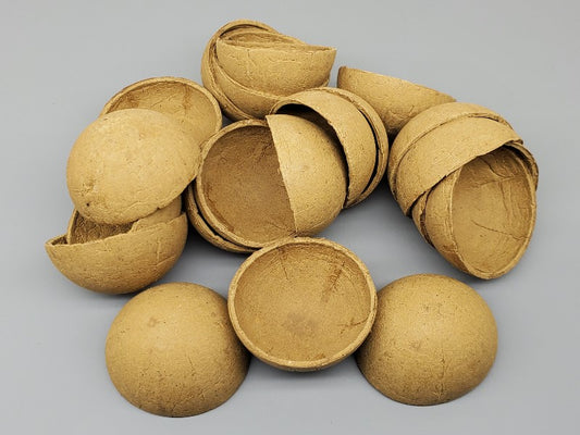 10pc 2-1/2" Paper Ball Shells (10 Sets) - PyroBuild.com