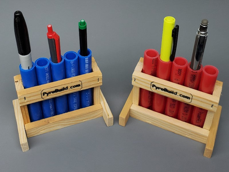 Desk Top Pen/Pencil Mortar Rack - PyroBuild.com