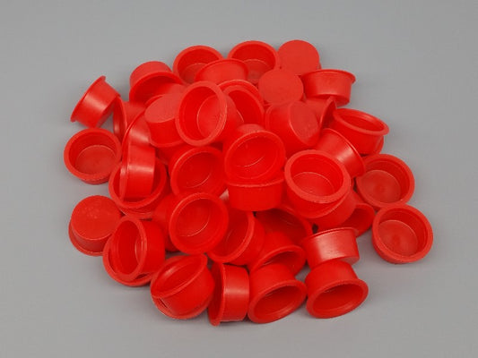 100pc Red Plastic Plugs 3/4" - PyroBuild.com