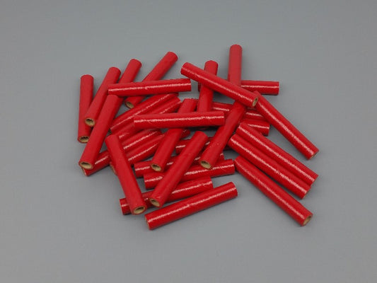 50pc Red Bottle Rocket Tubes 1/4" x 2" x 1/16" - PyroBuild.com