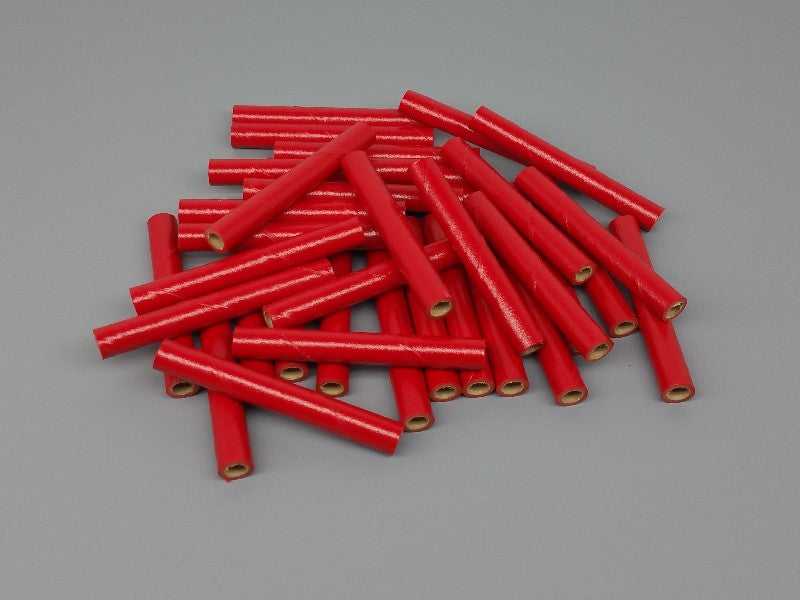 50pc Red Bottle Rocket Tubes 1/4" x 2-1/2" x 1/16" - PyroBuild.com
