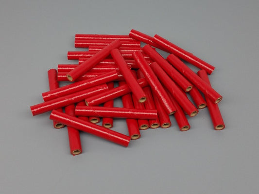50pc Red Bottle Rocket Tubes 1/4" x 2-1/2" x 1/16" - PyroBuild.com