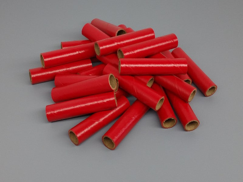 25pc Red Tube 9/16" x 3" x 1/16" - PyroBuild.com