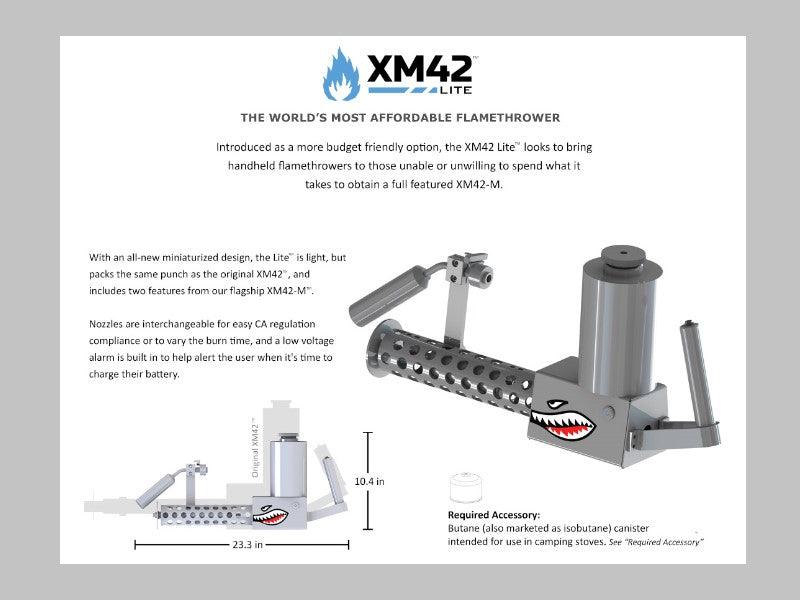 XM42 Lite Flamethrower - Black - PyroBuild.com