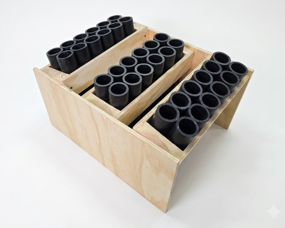 Pyrotechnic Shell Racks 36 Shot HDPE Firework Mortar Rack – PyroBuild.com
