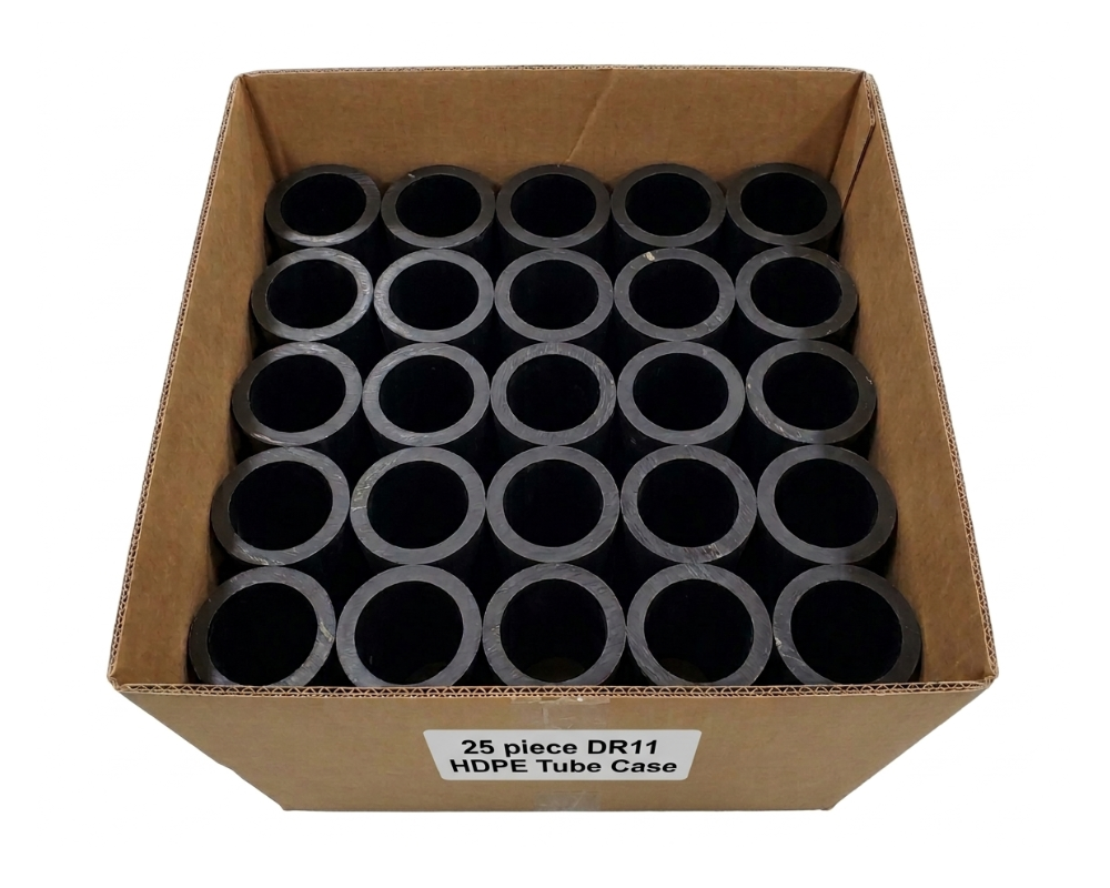 1.91" x 12" Black HDPE DR11 Firework Mortar Tube