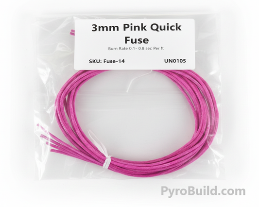 3mm Pink Quick Fuse (0.1-0.8 Sec/ft)