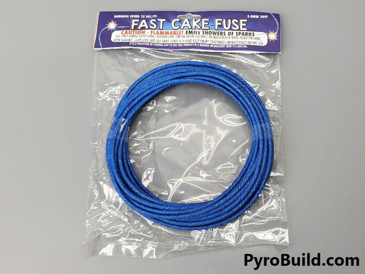3mm Blue Fast Cake Fuse (15 sec/ft)