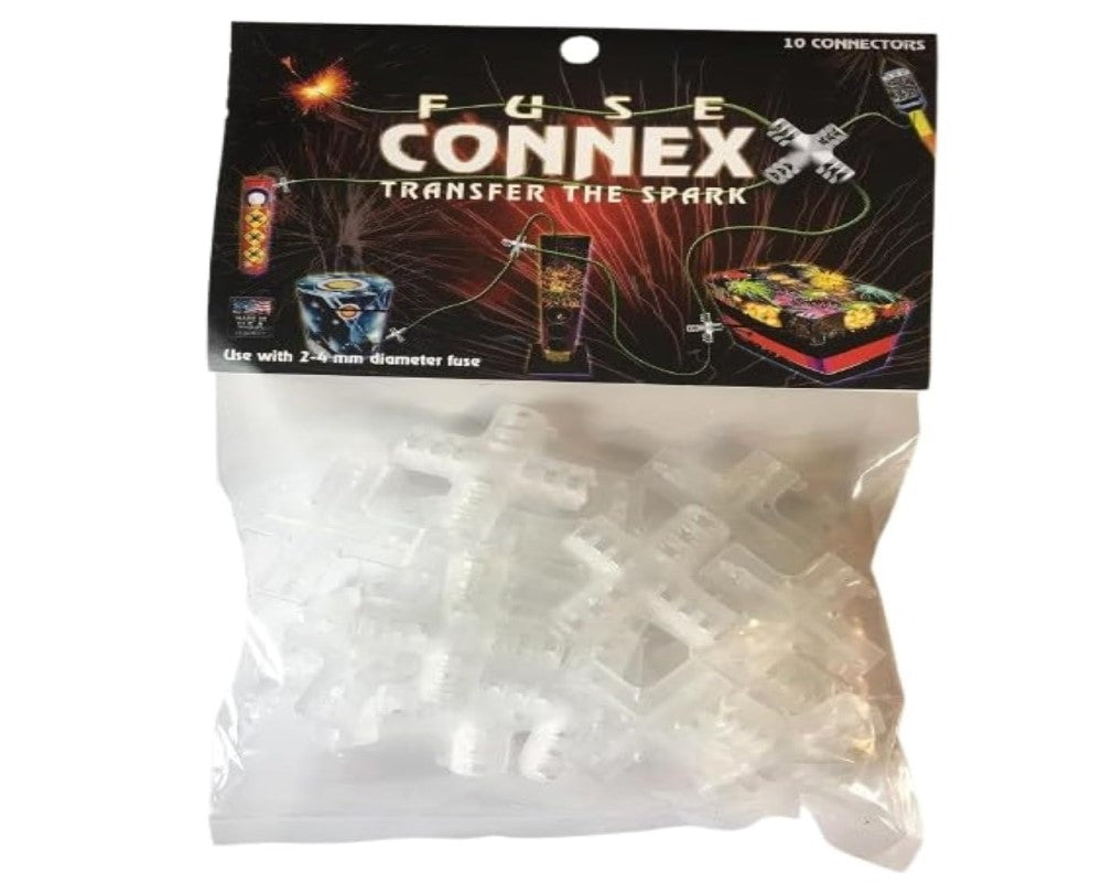 10pc Fireworks Safety Fuse Connectors, Splitter 2-4mm – PyroBuild.com
