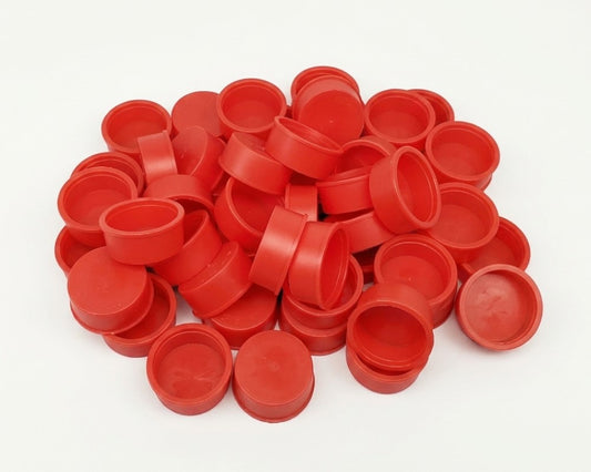 50pc Red Plastic Plugs 1-1/4"
