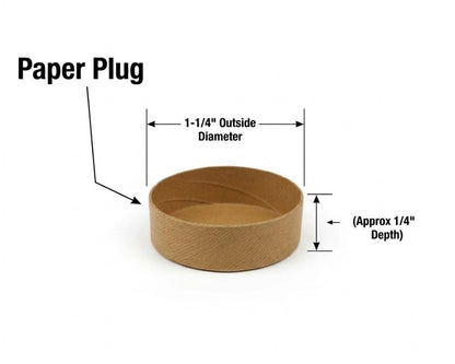 50pc Paper Plugs 1-1/4"