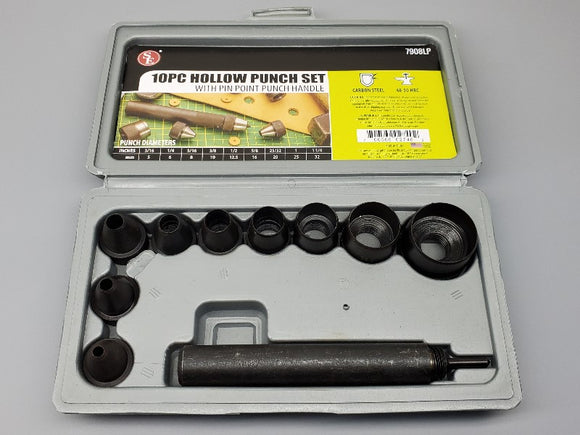 10pc Hollow Punch Set