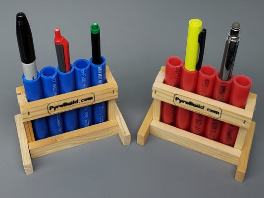 Desk Top Pen/Pencil Mortar Rack - PyroBuild.com